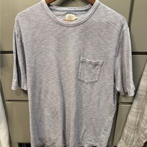 Faherty Light Gray Short Sleeve Tee
